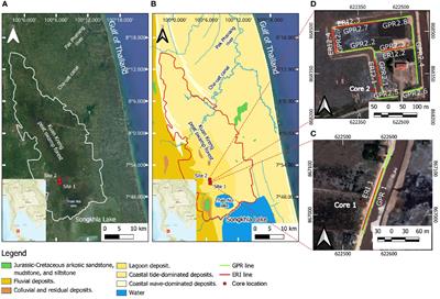 Geophysical and chemical characteristics of peatland in coastal wetland, southern Thailand